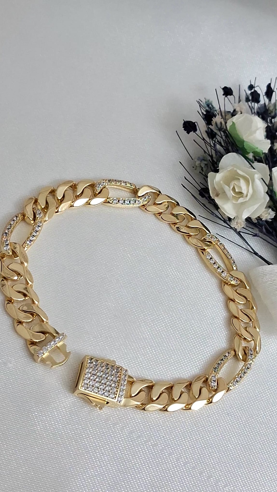 XUPING Bileklik - Kalın Zincir ve Zirkon Detaylı